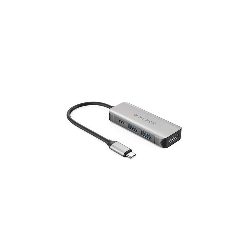 HD41-GL: HIPER DRIVE DOCKING STATION USB-C DUAL HDMI 4K CON PD PASS-THRU CON 100W