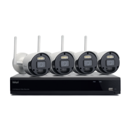 ISW-K1N8BF2MP-4 GEN1: ISIWI KIT WIRELESS CONNECT S4 ISW-K1N8BF2MP-4 GEN1 NVR 8 CANALI + 4 TELECAMERE IP 1080P 2MPX WIRELES