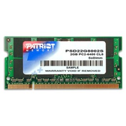 PSD22G8002S: PATRIOT RAM SODIMM 2GB DDR2 800MHZ CL6 NON ECC