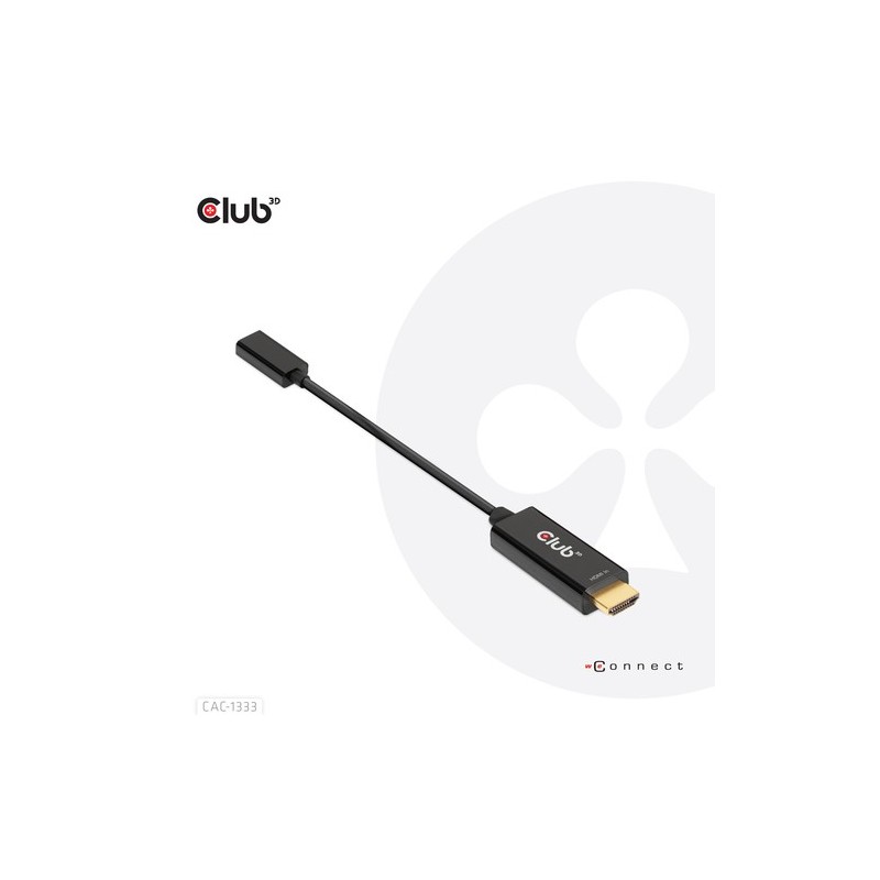 CAC-1333: CLUB3D ADATTATORE HDMI 2.0 TO USB C 4K 60HZ M/F