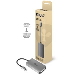 CAC-1510: CLUB3D USB TYPE C TO DVI DUAL LINK SUPPORTS 4K30HZ RESOLUTIONS