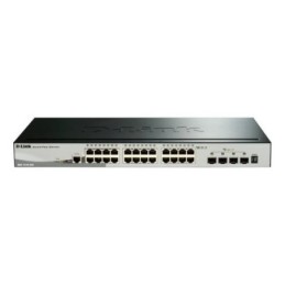 DGS-1510-28X: D-LINK SWITCH 28 PORTE 10/100/1000 GIGABIT STACKABLE SMART MANAGED SWITCH INCLUDING 4 10G SFP+ PORTS