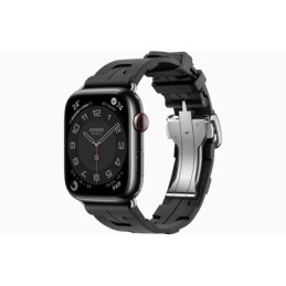MRQP3QL/A: APPLE WATCH HERMES SERIES9 GPS + CELLULAR 45MM SPACE BLACK STAINLESS STEEL CASE WITH SPACE BLACK HE