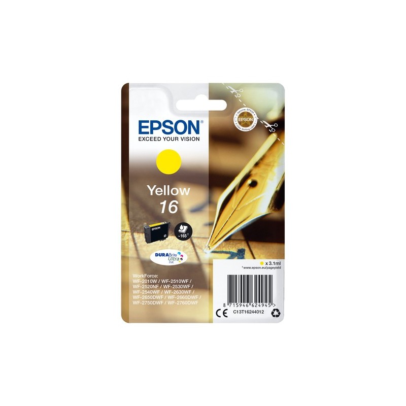 C13T16244012: EPSON CART INK GIALLO PER WF-2510WF
