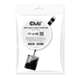 CAC-2504: CLUB3D ADATTATORE USB TYPE C 3.1 GEN 1 TO HDMI 2.0 4K60HZ HDR ACTIVE
