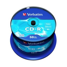 43351: VERBATIM CD-R 700MB 52X EXTRA PROTECTION SURFACE PACK DA 50
