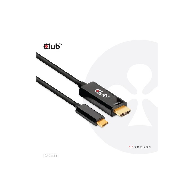 CAC-1334: CLUB3D CAVO HDMI 2.0 TO USB C 4K 60HZ 1