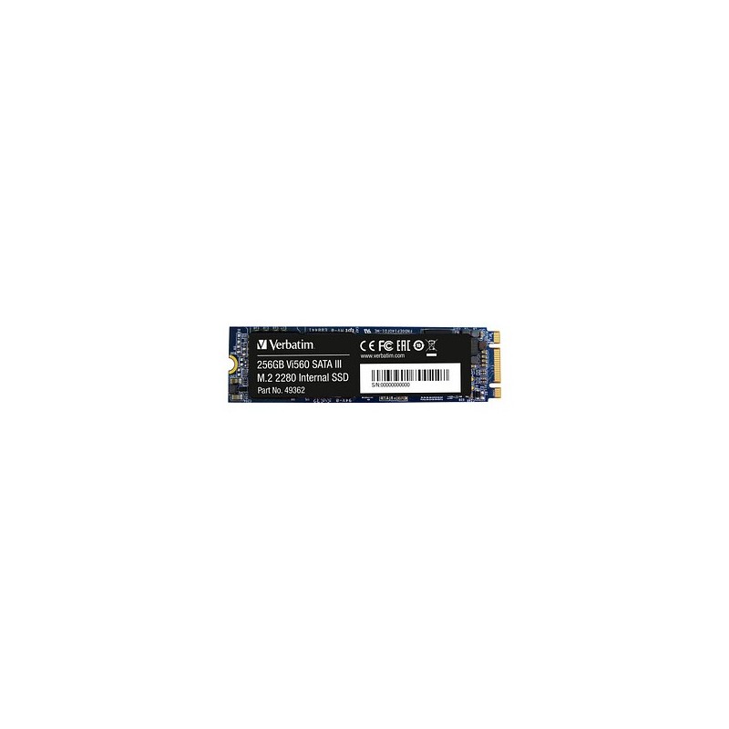 49362: VERBATIM SSD INTERNO VI560 S3 256GB M.2 SATA R/W 520/500