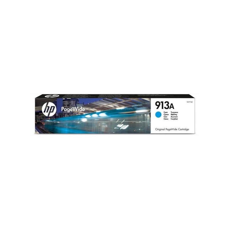 F6T77AE: HP CART INK CIANO 913A 3.000 PAG PER PAGEWIDE PRO 477 377