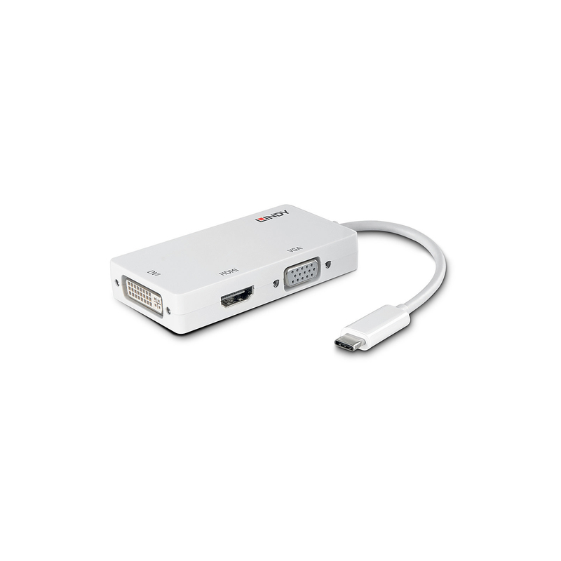 43273: LINDY CONVERTER USB 3.1 TIPO C A HDMI / DVI / VGA