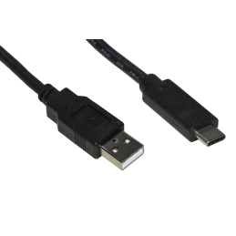 LKC2010H: LINK CAVO USB 2.0 "A" MASCHIO TIPO C MT 1 COLORE NERO PVC NICHEL PLATING BLACK 28+24AWG BC CONDUCTOR