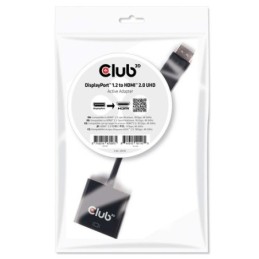CAC-2070: CLUB3D DISPLAY PORT 1.2 MALE TO HDMI 2.0 FEMALE 4K 60HZ UHD/ 3D ACTIVE ADAPTER