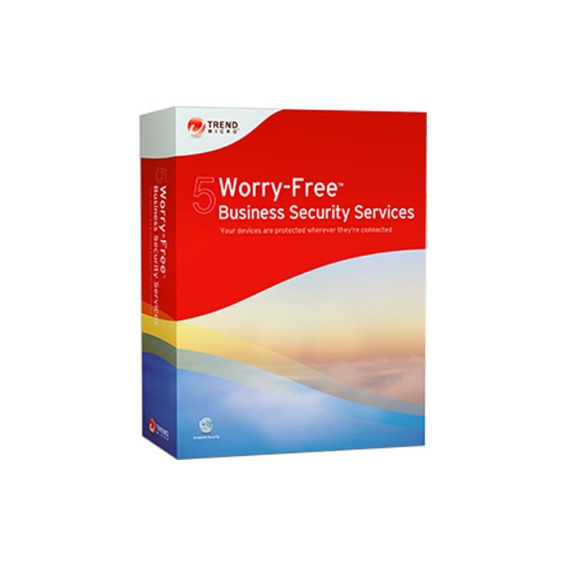WF00219023: TREND MICRO WORRY FREE BUSINESS SECURITY SERVICES V5 MULTI LANGUAGE 11-25 USER 12 MONTH RINNOVO