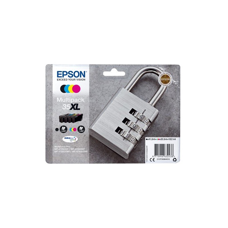 C13T35964010: EPSON CART. INK KIT MULTIPACK LUCCHETTO 35 XL