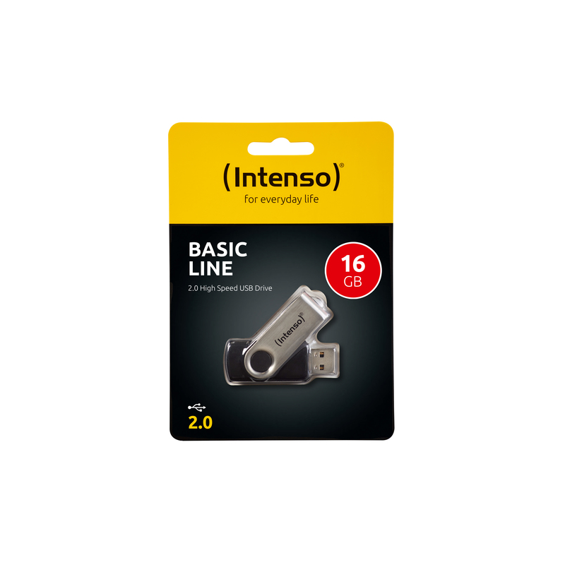 3503470: INTENSO PEN DISK 16GB USB 2.0 BASIC LINE BLACK