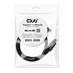 CAC-2067: CLUB3D DISPLAYPORT 1.4 HBR3 CABLE MALE / MALE 1M/3.28FT.