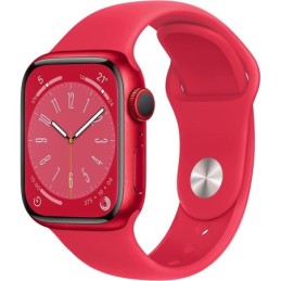 MNP73TY/A: APPLE WATCH SERIES 8 GPS 41MM (PRODUCT)RED ALUMINIUM CASE WITH (PRODUCT)RED SPORT BAND - REGULAR