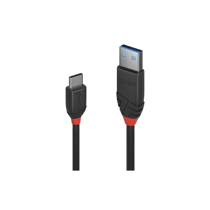 36916: LINDY CAVO USB 3.1 TIPO C/A BLACK LINE 1M