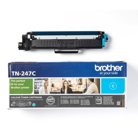 TN247C: BROTHER TONER CIANO 2300 PAG PER HLL3210CW / HLL3230CDW / HLL3270CDW / DCPL3550CDW / MFCL3730CDN / MFCL3750CDW / MFCL377
