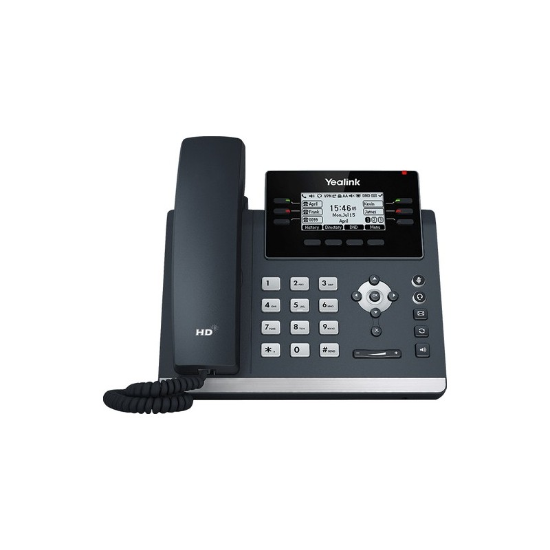 SIP-T42U: YEALINK TELEFONO VOIP 2XLAN GIGABIT POE