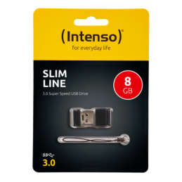 3532460: INTENSO PEN DISK 8GB USB 3.0 SLIM LINE BLACK