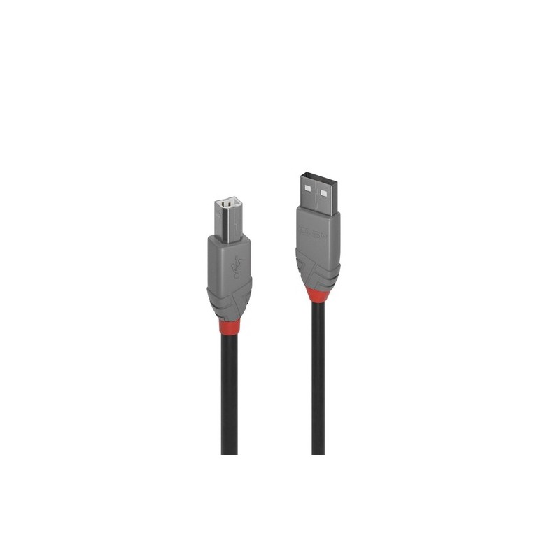 36675: LINDY CAVO USB 2.0 A/B ANTHRA LINE 5M