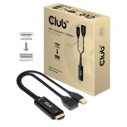 CAC-1331: CLUB3D HDMI 2.0 TO DISPLAYPORT 1.2 4K60HZ HDR M/F ACTIVE ADAPTER