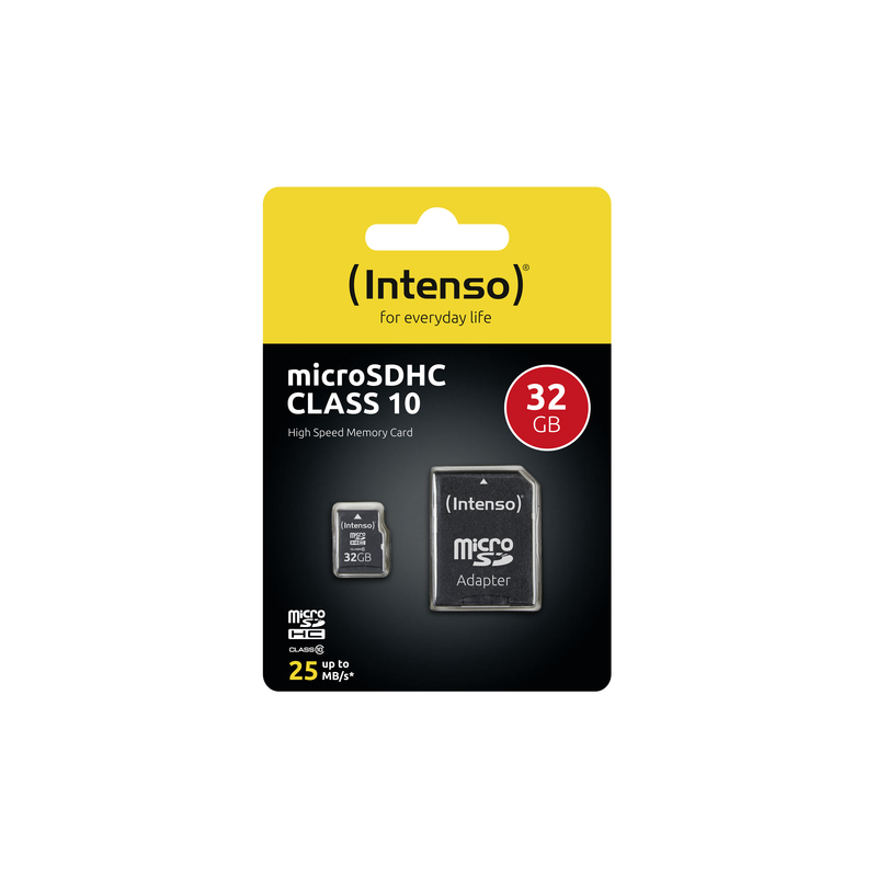 3413480: INTENSO MICRO SDHC 32GB CLASSE 10 + ADATTATORE SD