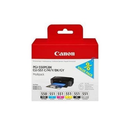 6496B005: CANON CART INK MULTIPACK CLI-551 B/C/M/Y PER MX 925