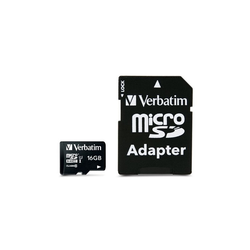 044082: VERBATIM MICRO SDHC 16GB CLASS 10 + ADATTORE