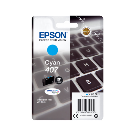 C13T07U240: EPSON CART. INK CIANO PER WF-4545
