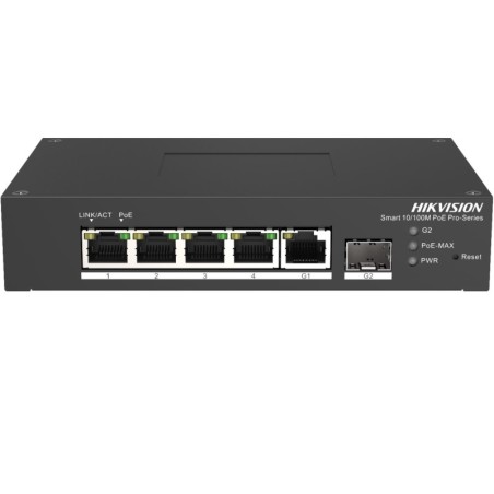 DS-3T1306P-SI/HS: HIKVISION SWITCH 4 PORT FAST ETHERNET SMART HARSH POE SWITCH  4 10/100M POE PORTS
