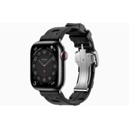 MRQ53QL/A: APPLE WATCH HERMES SERIES9 GPS + CELLULAR 41MM SPACE BLACK STAINLESS STEEL CASE WITH SPACE BLACK HE