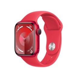 MRXH3QL/A: APPLE WATCH SERIES 9 GPS 41MM (PRODUCT)RED ALUMINIUM CASE WITH (PRODUCT)RED SPORT BAND - M/L