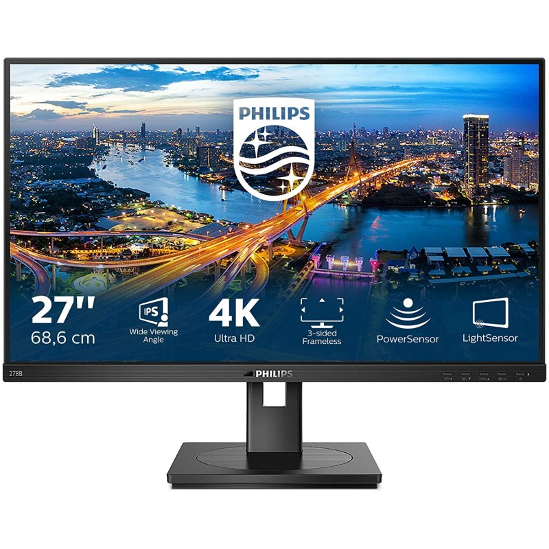 278B1: PHILIPS MONITOR 27 LED IPS 16:9 FHD 4K UHD 4MS 350 CDM DP/HDMI PIVOT
