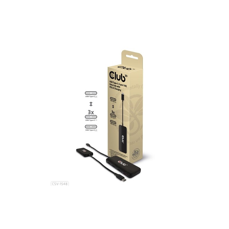 CSV-1548: CLUB3D HUB USB GEN2 TYPE-C A 4X USB TYPE-C 10GBPS CSV-1548: CLUB3D HUB USB GEN2 TYPE-C A 4X USB TYPE-C 10GBPS
