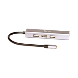 LKADAT127: LINK ADATTATORE USB-C MASCHIO CON PRESA RETE RJ45 10/100 + HUB 3 PORTE USB 2.0